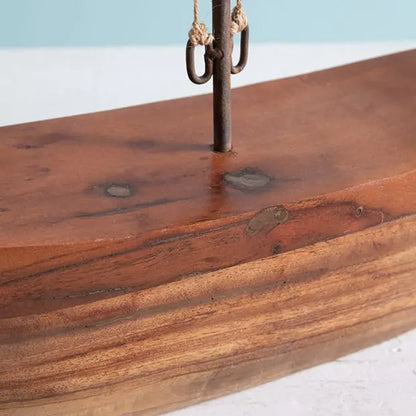 Handcrafted Boat Sculpture
