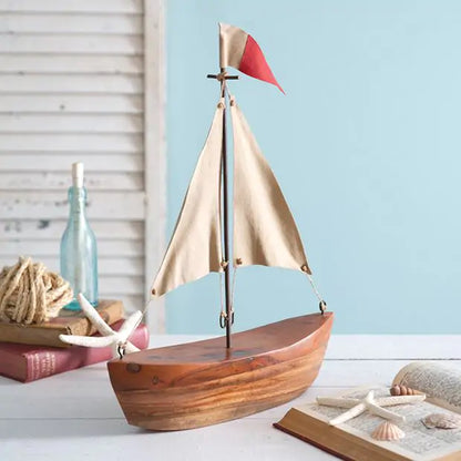 Handcrafted Boat Sculpture