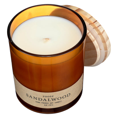 Sandalwood Soy Candle - ROOTE - Apothecary Collection